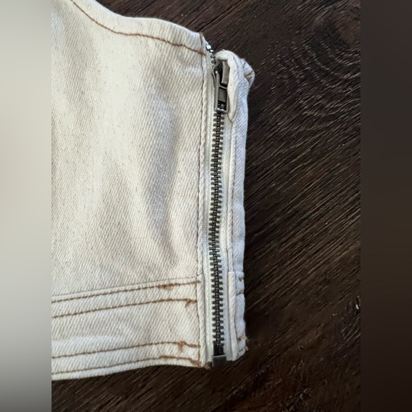 NWT Wild Fable Women's Scoop Neck Reworked Denim
Tiny Vest - Cream XL.  Target - Picture 5 of 9